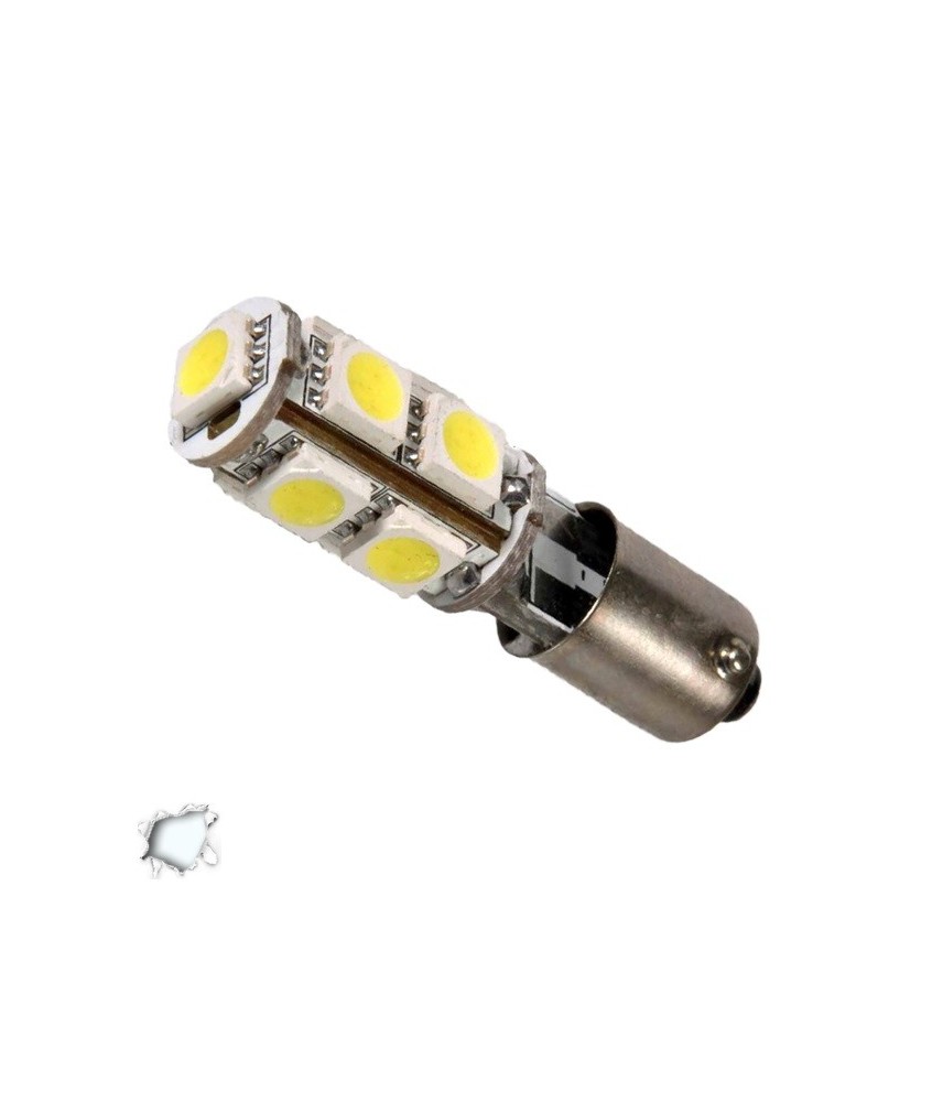 GloboStar® BA9S - T4W 42000   Λάμπα Αυτοκινήτου LED Can Bus με 9 SMD 5050 12 Volt 2.66W 266 lm 270° Ψυχρό Λευκό  6000K